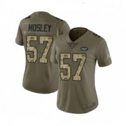 Womens New York Jets 57 CJ Mosley Limited Olive Camo 2017 Salute to Service Football Jersey