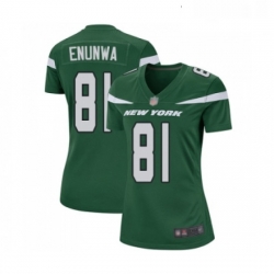 Womens New York Jets 81 Quincy Enunwa Game Green Team Color Football Jersey