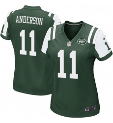 Womens Nike New York Jets 11 Robby Anderson Game Green Team Color NFL Jersey