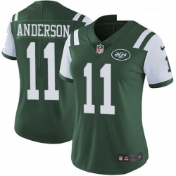 Womens Nike New York Jets 11 Robby Anderson Green Team Color Vapor Untouchable Limited Player NFL Jersey