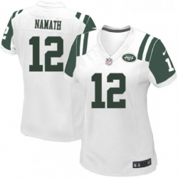 Womens Nike New York Jets 12 Joe Namath Game White NFL Jersey