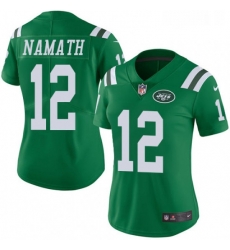 Womens Nike New York Jets 12 Joe Namath Limited Green Rush Vapor Untouchable NFL Jersey