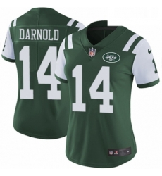 Womens Nike New York Jets 14 Sam Darnold Green Team Color Vapor Untouchable Limited Player NFL Jersey