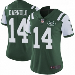 Womens Nike New York Jets 14 Sam Darnold Green Team Color Vapor Untouchable Limited Player NFL Jersey