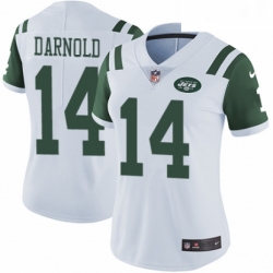 Womens Nike New York Jets 14 Sam Darnold White Vapor Untouchable Limited Player NFL Jersey