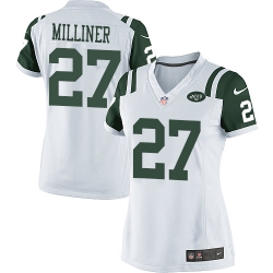 Women's Nike New York Jets #27 Dee Milliner Elite White NFL Jersey