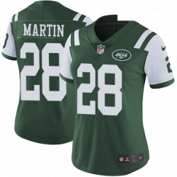 Womens Nike New York Jets 28 Curtis Martin Green Team Color Vapor Untouchable Limited Player NFL Jersey