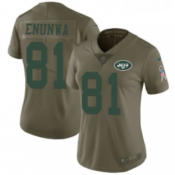 Womens Nike New York Jets 81 Quincy Enunwa Limited Olive 2017 Salute to Service NFL Jersey