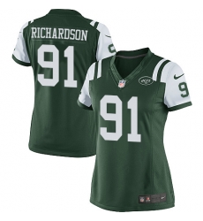 Women's Nike New York Jets #91 Sheldon Richardson Limited Green Team Color NFL Jersey