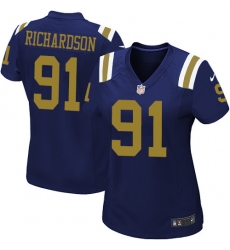 Women's Nike New York Jets #91 Sheldon Richardson Limited Navy Blue Alternate
