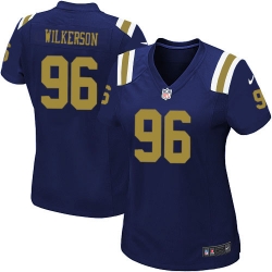 Women's Nike New York Jets #96 Muhammad Wilkerson Elite Navy Blue Alternate NFL