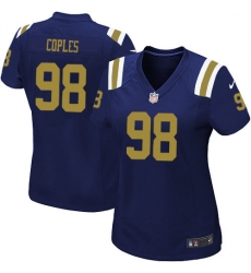 Women's Nike New York Jets #98 Quinton Coples Elite Navy Blue Alternate NFL