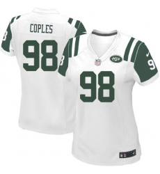 Women's Nike New York Jets #98 Quinton Coples Elite White NFL Jersey