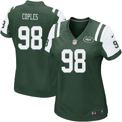 Women's Nike New York Jets #98 Quinton Coples Limited Green Team Color NFL Jersey