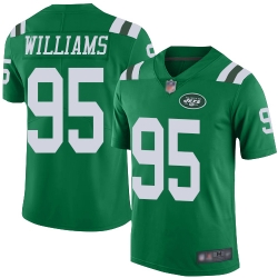 Jets 95 Quinnen Williams Green Youth Stitched Football Limited Rush Jersey