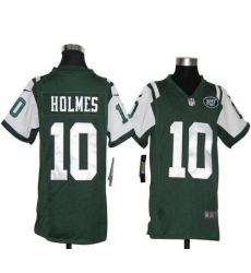 Nike Jets #10 Santonio Holmes Green Team Color Youth Stitched NFL Elite Jersey