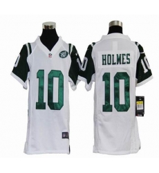 Nike Jets #10 Santonio Holmes White Youth Stitched NFL Elite Jersey