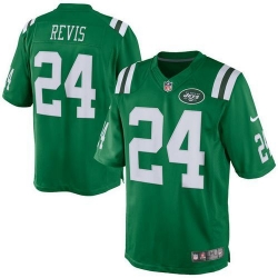 Nike Jets #24 Darrelle Revis Green Youth Stitched NFL Elite Rush Jersey