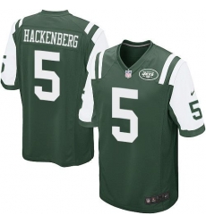 Nike Jets #5 Christian Hackenberg Green Team Color Youth Stitched NFL Elite Jersey