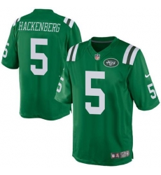 Nike Jets #5 Christian Hackenberg Green Youth Stitched NFL Elite Rush Jersey