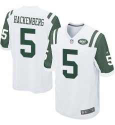 Nike Jets #5 Christian Hackenberg White Youth Stitched NFL Elite Jersey