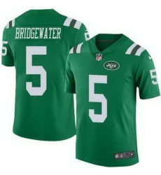 Nike Jets 5 Teddy Bridgewater Green Youth Color Rush Limited Jersey