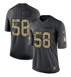 Nike Jets #58 Darron Lee Black Youth Stitched NFL Limited 2016 Salute to Service Jersey