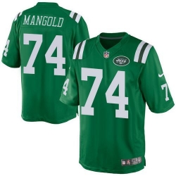 Nike Jets #74 Nick Mangold Green Youth Stitched NFL Elite Rush Jersey