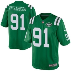 Nike Jets #91 Sheldon Richardson Green Youth Stitched NFL Elite Rush Jersey