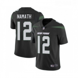 Youth New York Jets 12 Joe Namath Black Alternate Vapor Untouchable Limited Player Football Jersey