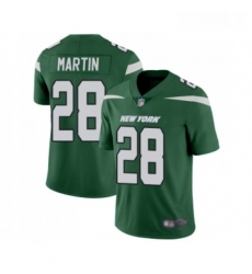 Youth New York Jets 28 Curtis Martin Green Team Color Vapor Untouchable Limited Player Football Jersey