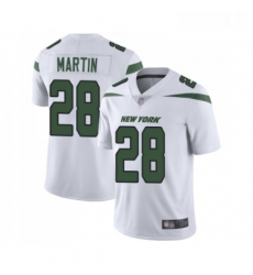 Youth New York Jets 28 Curtis Martin White Vapor Untouchable Limited Player Football Jersey