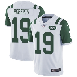 Youth Nike Jets 19 Andre Roberts White Stitched NFL Vapor Untouchable Limited Jersey
