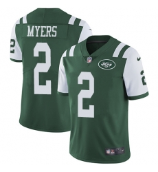 Youth Nike Jets 2 Jason Myers Green Team Color Stitched NFL Vapor Untouchable Limited Jersey