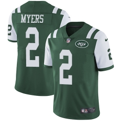 Youth Nike Jets 2 Jason Myers Green Team Color Stitched NFL Vapor Untouchable Limited Jersey