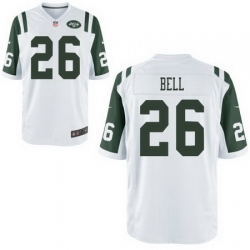 Youth Nike Jets 26 Le'Veon Bell White Game Stitched NFL Jersey
