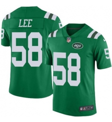 Youth Nike Jets #58 Darron Lee Green Stitched NFL Limited Rush Jersey