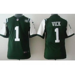 Youth Nike New York Jets #1 Michael Vick Green NFL Jerseys