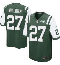 Youth Nike New York Jets #27 Dee Milliner Elite Green Team Color NFL Jersey