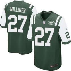 Youth Nike New York Jets #27 Dee Milliner Elite Green Team Color NFL Jersey