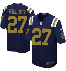 Youth Nike New York Jets #27 Dee Milliner Elite Navy Blue Alternate NFL Jersey