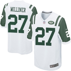 Youth Nike New York Jets #27 Dee Milliner Elite White NFL Jersey
