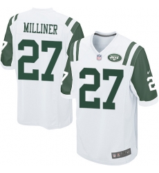Youth Nike New York Jets #27 Dee Milliner Limited White NFL Jersey