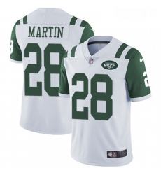 Youth Nike New York Jets 28 Curtis Martin Elite White NFL Jersey