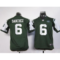 Youth Nike New York Jets 6# Mark Sanchez Green Nike NFL Jerseys
