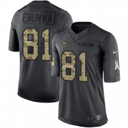 Youth Nike New York Jets 81 Quincy Enunwa Limited Black 2016 Salute to Service NFL Jersey