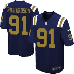 Youth Nike New York Jets #91 Sheldon Richardson Elite Navy Blue Alternate NFL