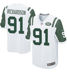 Youth Nike New York Jets #91 Sheldon Richardson Elite White NFL Jersey