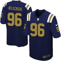 Youth Nike New York Jets #96 Muhammad Wilkerson Elite Navy Blue Alternate NFL