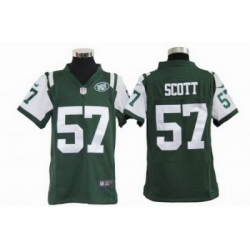 Youth Nike Youth New York Jets #57 Bart Scott Green jerseys